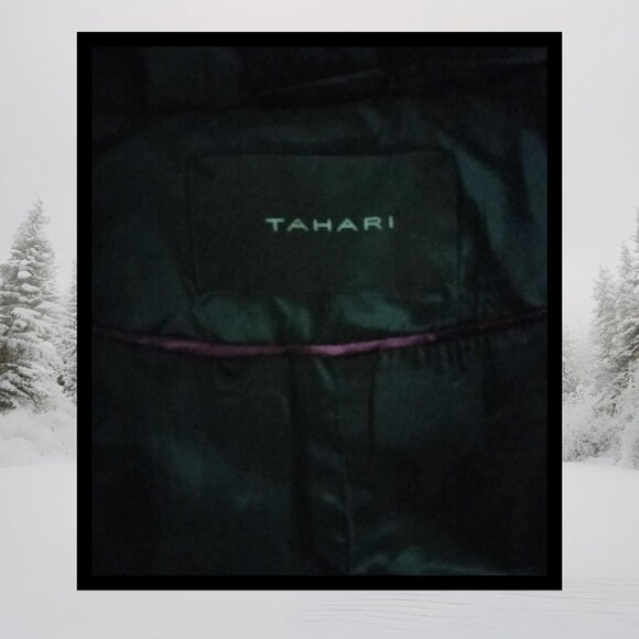 Tahari Black Quilted Hooded Winter Coat - Picture 5 of 8